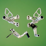 Ducati 07-13  848 EVO / 1098 / 1198 S R Woodcraft Racing Rearsets - Standard Kit0