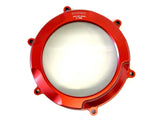 New Evotech Red Billet Clutch Cover See Through Panigale V4 2018 +up CM-08-02/CR1